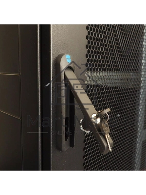 Шкаф серверный напольный 42U (800 1200) двойные перфорированные двери 2 шт., черный