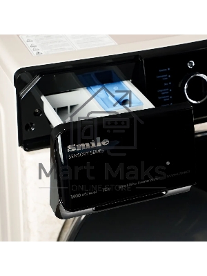 Стиральная машина Smile SWMSW12MB1400 Бежевый-черный, загрузка фронтальная 12 кг, 1400 об/мин, класс: А+