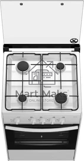 Плита газовая Дарина 1A GM 441 002 W белый, конфорок 4 шт, духовка 50 л, 50 см x 85 см x 51 см