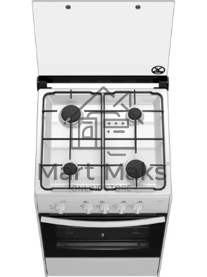 Плита газовая Дарина 1A GM 441 002 W белый, конфорок 4 шт, духовка 50 л, 50 см x 85 см x 51 см