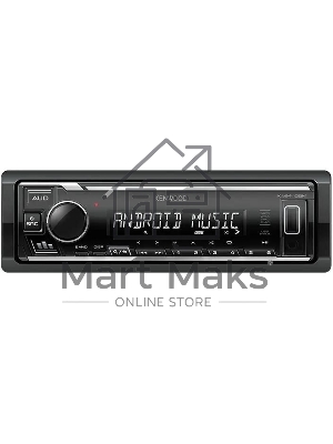 Автомагнитола Kenwood KMM-105M, 1 DIN, USB Type-A, AUX, съёмная панель