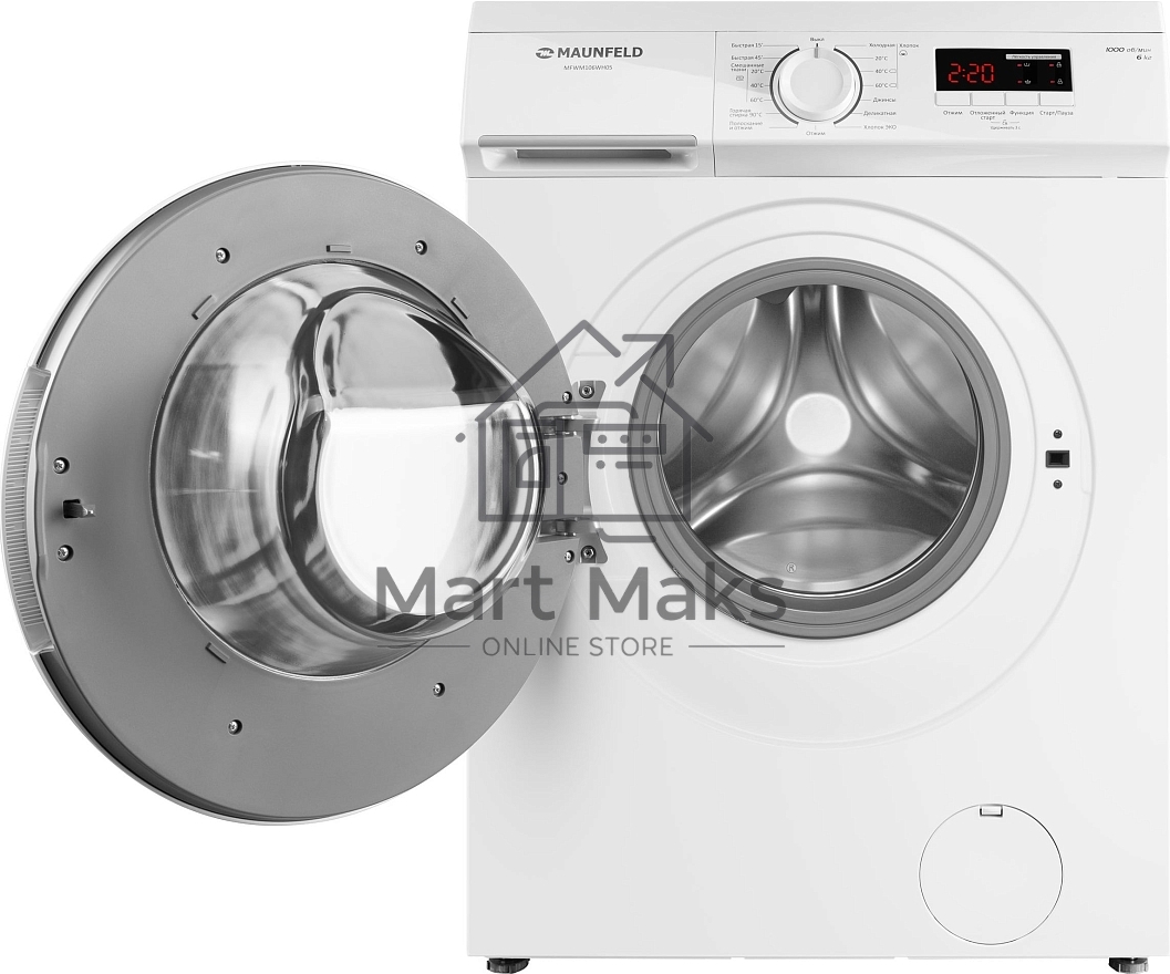 Стиральная машина Maunfeld MFWM106WH05 белый, загрузка фронтальная 6 кг, 1000 об/мин., класс: А++