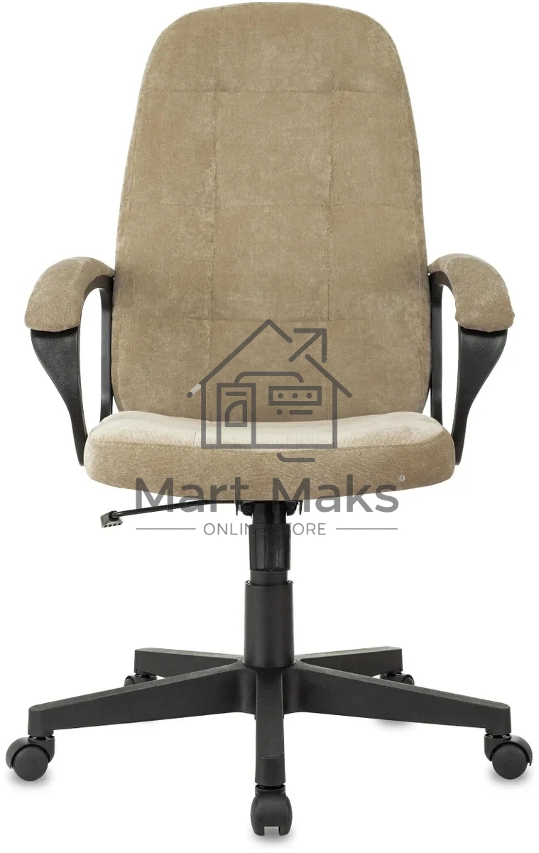 Кресло руководителя Бюрократ CH 002 Fabric Light-21 песочный, крестов. пластик
