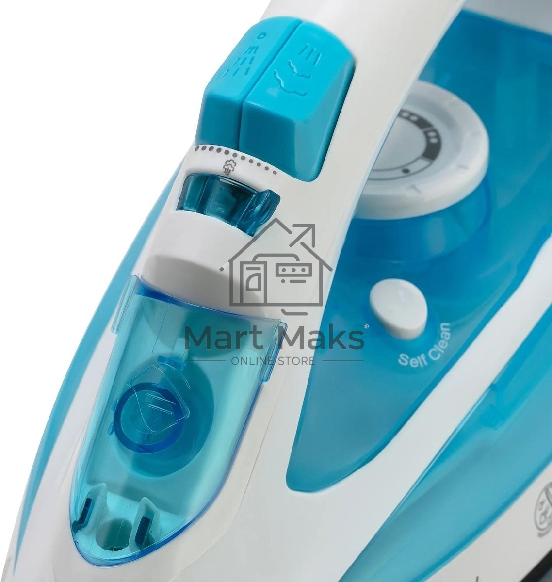 Утюг Maxwell MW-3055B белый/голубой 2200W