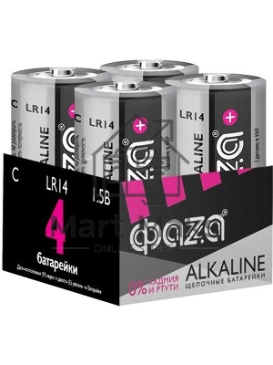 Элемент питания алкалиновый C/LR14 1.5В Alkaline Pack-4 (уп.4шт) ФАZА 5033160
