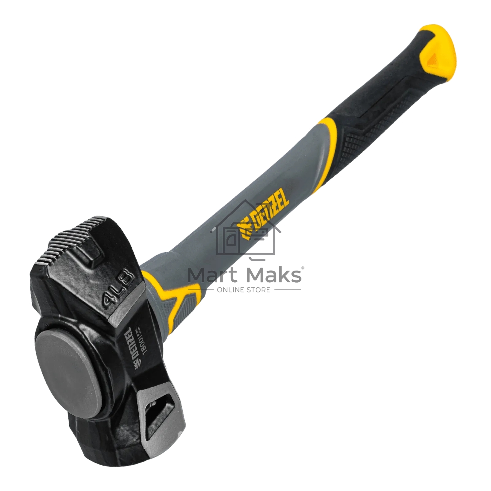 Кувалда с клиновидным бойком Denzel 1,8 кг, фибергласовая рукоятка c TPR