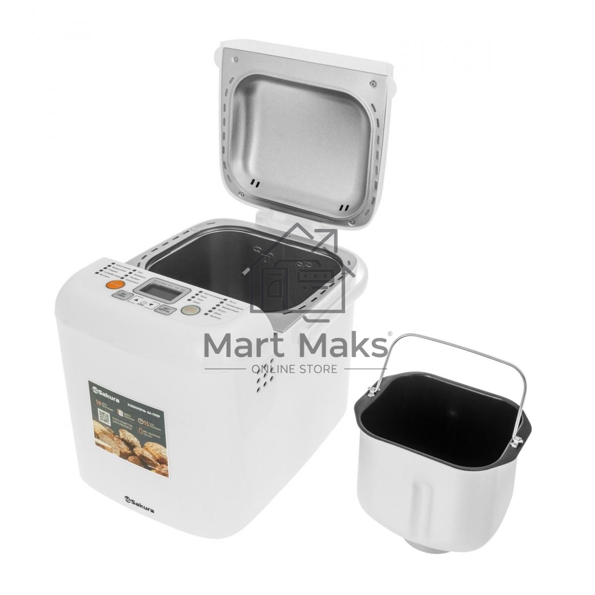 Хлебопечка Sakura SA-7508W 500 Вт, 19прогр 500/600гр