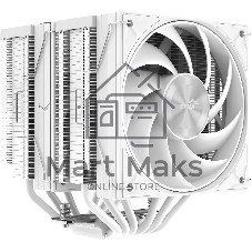 Кулер для процессора SAMA A60W белый, 2x120 мм, алюминий/медь, 800-2200 об/мин, 29 дБ, 4 pin PWM, 265 Вт, высота 156.5 мм