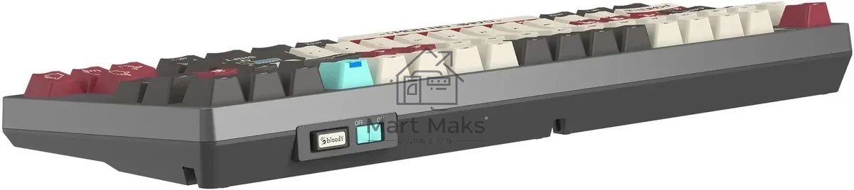 Клавиатура A4Tech Bloody WS87 беспроводная USB, Bluetooth/Радиоканал серый/красный