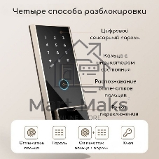 Сейф Deli ET597 800x480x420 мм, электронный/ключевой/биометрический, черный