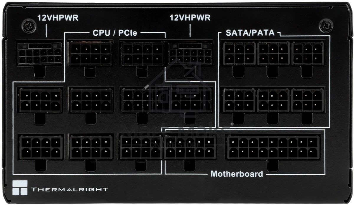 Блок питания Thermalright, 1650W 80+ Platinum (ATX, 3.0, PCIe 5.0, Full modular, 1x24(20+4)pin 600mm, 3xCPU 8(4+4)pin, 4xPCIe*2 8(6+2)pin, 2x12VHPWR PCIe 5.0 12+4pin 600mm, 6xSATA, 5xMOLEX4pin, Active, 120x120mm, 170x150x86mm, OPP, OVP, OTP, OCP, SCP, bla
