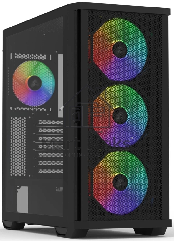 Компьютерный корпус ZALMAN Z10 PLUS, ATX, черный, WINDOW, 2x3.5
