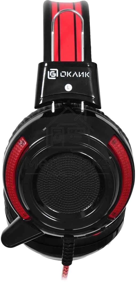 Наушники Oklick HS-G300 черный/красный 2.2 м мониторы оголовье (AH-V1)