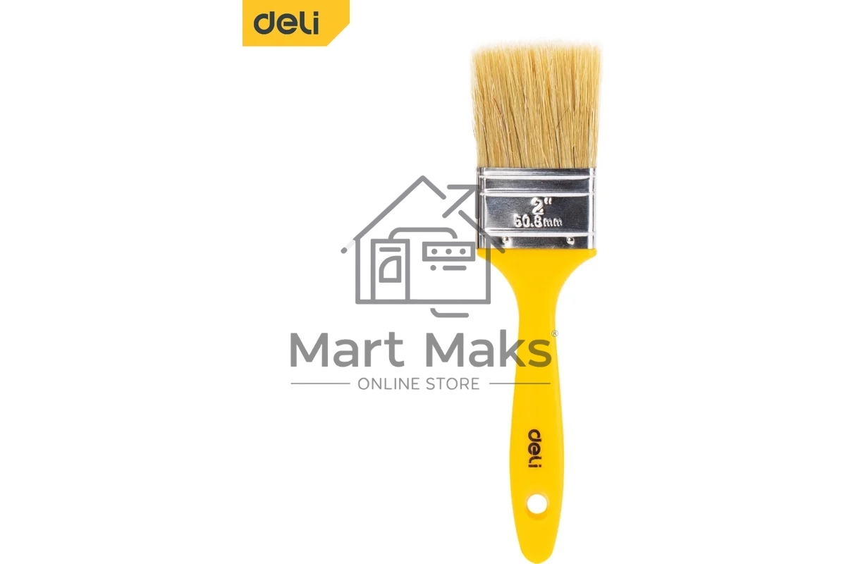 Кисть малярная с пластиковой ручкой Deli DL509112 50мм, натуральная щетина