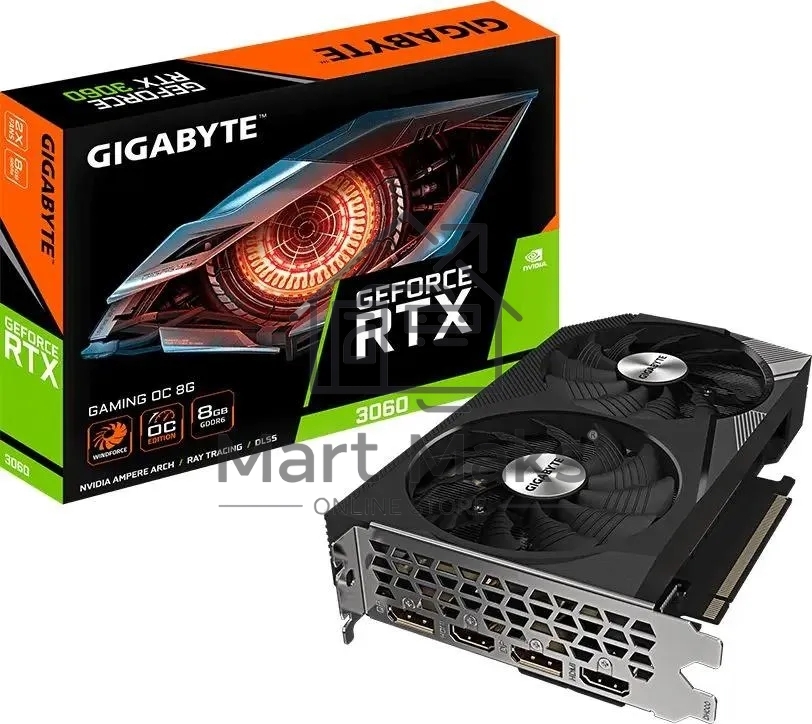 Видеокарта Gigabyte GV-N3060GAMING OC-8GD (V2.0) PCIE16 RTX3060 8GB