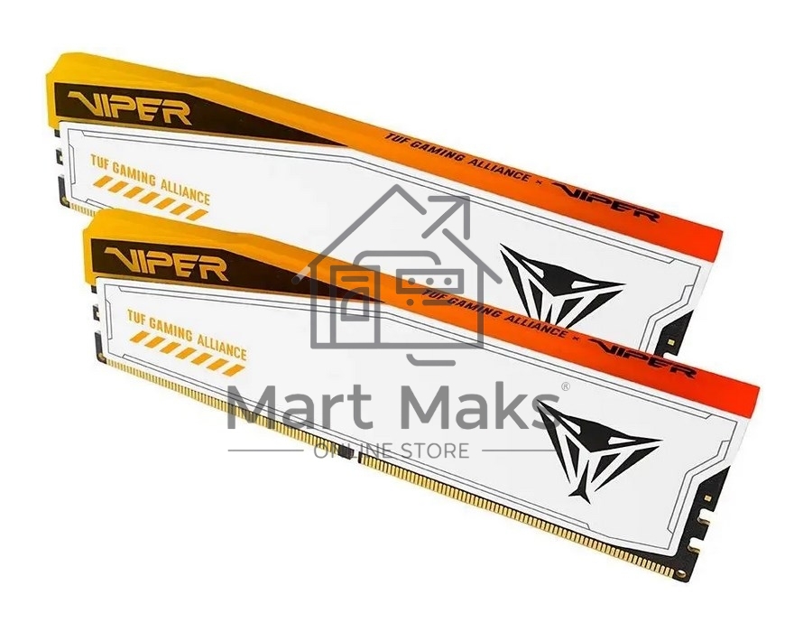 Оперативная память Patriot Viper Elite 5 TUF Gaming, DDR5, 48GB (2x24 GB), 6000 MHz, CL36, DIMM, радиатор, RGB, белый