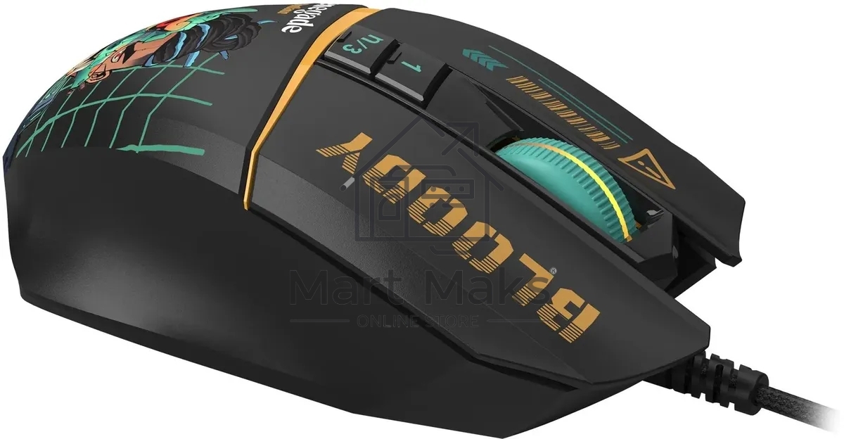 Мышь проводная A4Tech Bloody W63 Max Renegade черный, 12000 dpi, USB, кнопки - 7