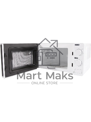 Микроволновая печь Pioneer MW205M белый, 20 л, 700 Вт, переключатели - поворотный механизм