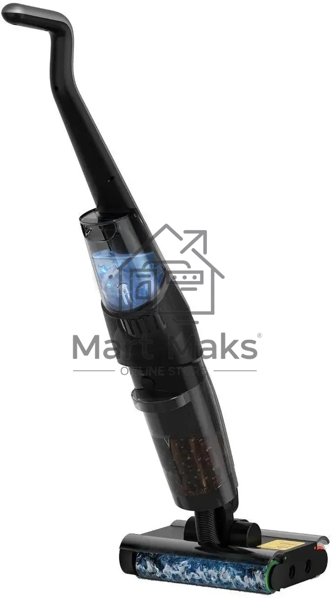 Пылесос вертикальный Deerma VX96W серый/черный, питание от аккумулятора, 15 Вт, уборка влажная и сбор жидкости, пылесборник 0.6 л, работа от АКБ max 30 мин
