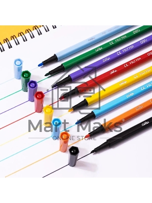 Фломастеры Deli EC156-24 ColoRun 24 цвета, пластиковая туба