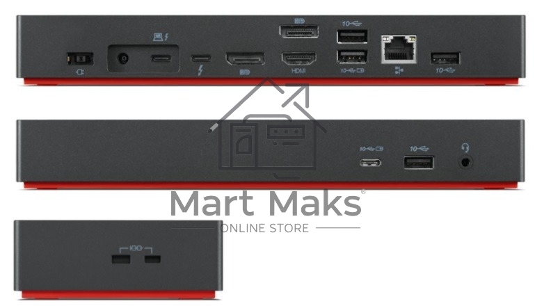Док-станция Lenovo ThinkPad Universal Thunderbolt 4 Dock USB-C Dock (2x DP, 1x HDMI, 4x USB A 3.1 Gen 1, 1x USB Type-C, 1x RJ-45, 1x Combo Audio Jack 3.5mm/Thunderbolt 4 Power/Up to 4 ext monitors