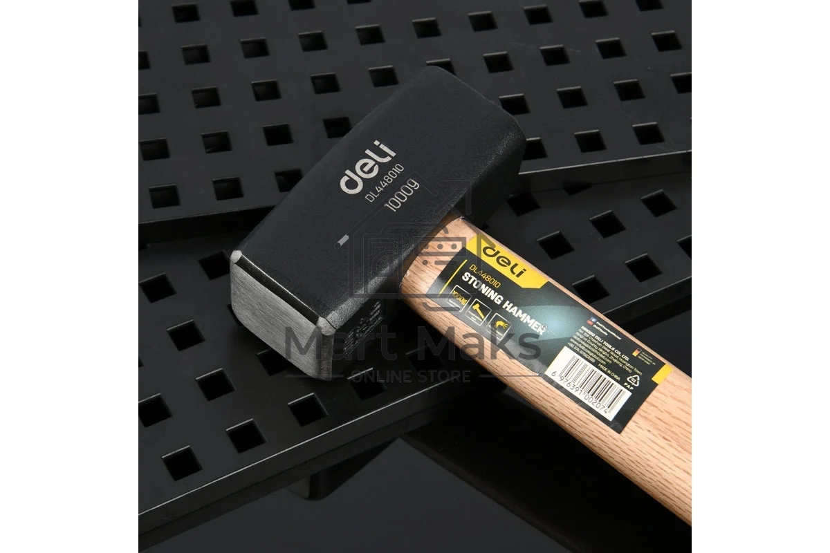 Кувалда Deli DL448010 1000 гр, деревянная рукоять
