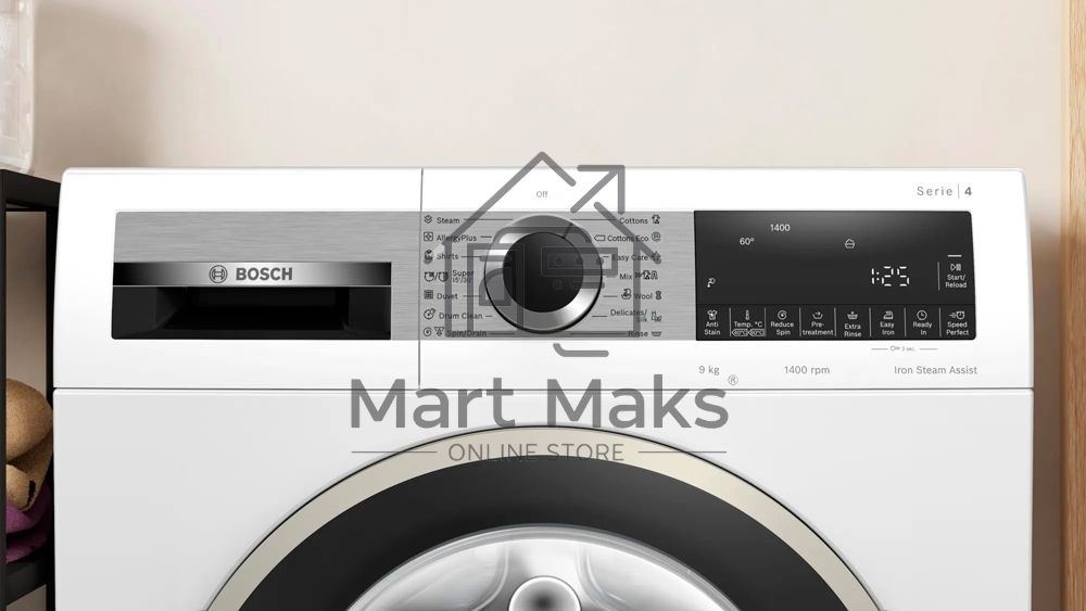 Стиральная машина Bosch Serie 4 WGA24400ME белый, загрузка фронтальная 9 кг, 1400 об/мин., класс: А+++