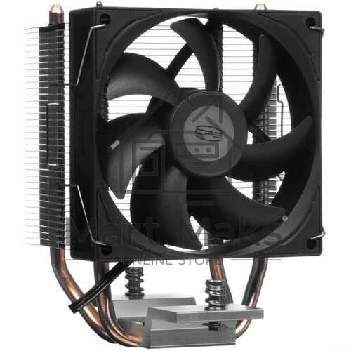Кулер для процессора PCCooler R200 S115X/1200/1700/AM4/AM5 (TDP 110W, 90mm Non LED Fan, 2 тепловые трубки 6мм, 2200RPM, 28,3dBa)