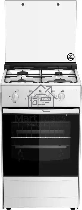 Плита газовая Дарина 1A GM 441 002 W белый, конфорок 4 шт, духовка 50 л, 50 см x 85 см x 51 см
