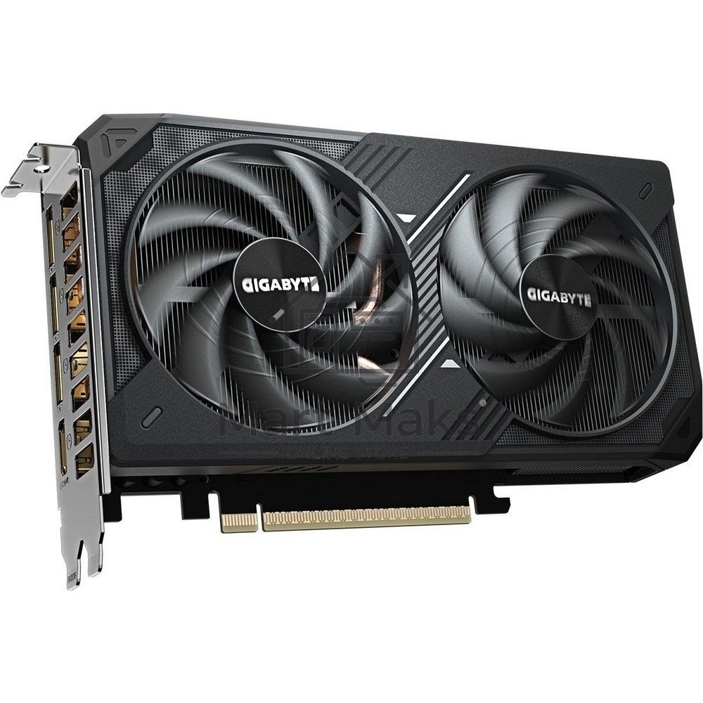 Видеокарта Gigabyte GeForce RTX 5060 Ti Windforce Max OC, NVIDIA RTX 5060 Ti, 8 ГБ GDDR7, 128 бит, PCI-e 5.0, 1xHDMI, 3xDP, 2587 МГц