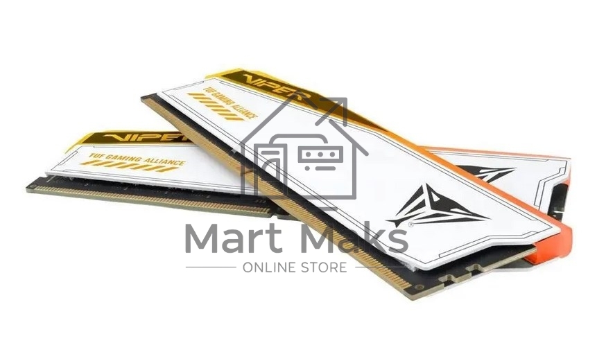 Оперативная память Patriot Viper Elite 5 TUF Gaming, DDR5, 48GB (2x24 GB), 6000 MHz, CL36, DIMM, радиатор, RGB, белый