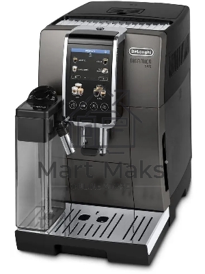 Кофемашина автоматическая DeLonghi Dinamica Plus ECAM380.95.TB черный/серый, исп. кофе - зерновой/молотый, 1.8 л, 1450 Вт, 15 Бар.
