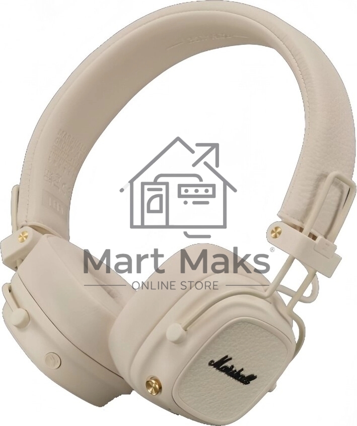Гарнитура накладные Marshall Major V бежевый беспроводные bluetooth оголовье (MAJOR V CREAM)