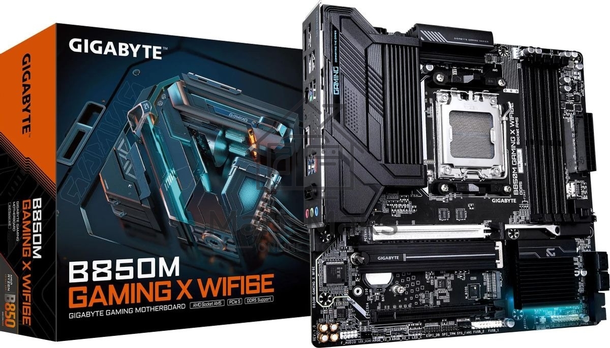 Материнская плата Gigabyte B850M GAMING X WIFI6E/WF6E, Socket AM5, AMD B850, 4xDDR5, 4xSATA, 2xM.2, 1xPCI-E 5.0 x16, 1xPCI-E 3.0 x4, 1xHDMI, 2xDP, 1x 2.5Gb LAN, 1xUSB-C 3.2 Gen 2, 1xUSB-A 3.2 Gen 2, 2xUSB-A 3.2 Gen 1, 4xUSB-A 2.0, 3x3.5 мм, 7.1, Micro-ATX