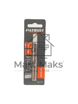Сверло PATRIOT EXPERT по металлу, Р6М5К5, 4,5 мм, 1 шт в блистере