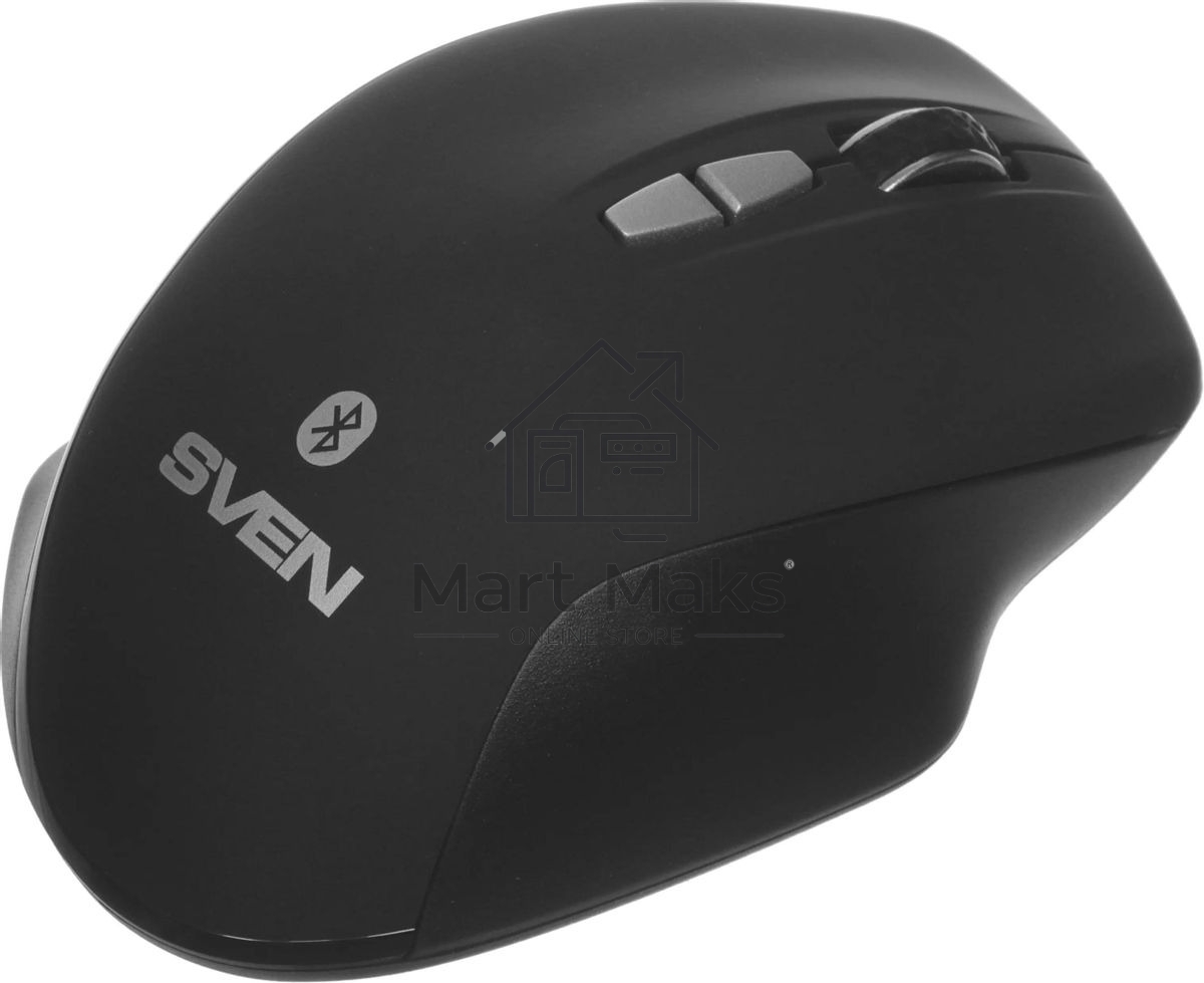 Мышь беспроводная SVEN RX-590SW черный, 1600 dpi, радиоканал, Bluetooth, USB, кнопки - 7
