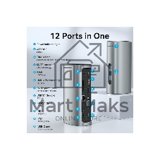 Док-станция Vention TPJH0-EU, USB Type-C, HDMI/VGA/USB/RJ45/SD/3.5мм/PD/DC, USB Type-C