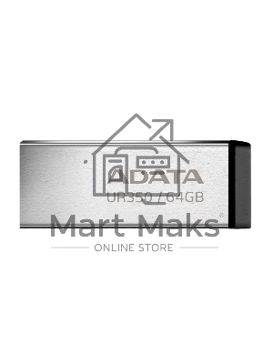 Флешка USB ADATA UR350 (UR350-128G-RSR/BK), 128Gb, USB 3.2, R/W 100/15, серебристый /черный