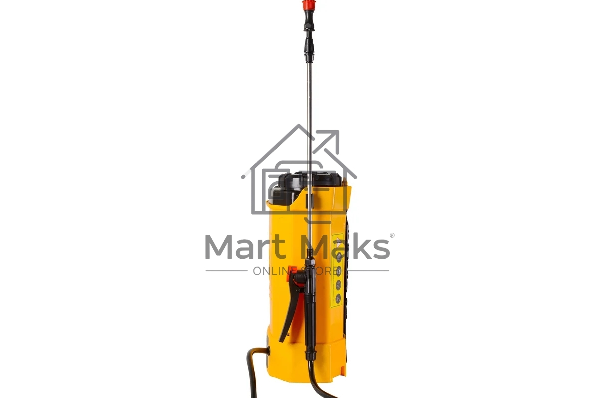 Опрыскиватель аккумуляторный Huter SP-12AC, аккумуляторный, ранцевый, 12л, желтый/черный