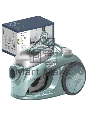 Пылесос Eurostek EVC-3007 изумрудный, 400/2600 Вт, уборка сухая, пылесборник контейнер 2.5 л