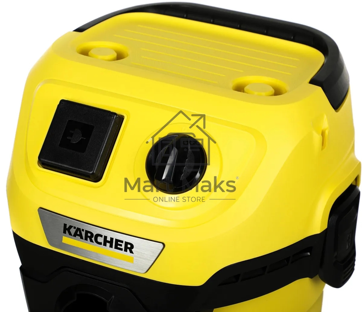 Строительный пылесос Karcher WD 3 P V-17/4/20 желтый, 1000 Вт, уборка сухая/сбор воды, пылесборник мешок/контейнер, 17 л