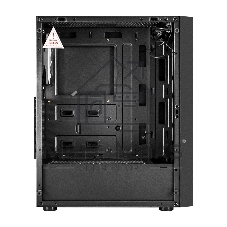Компьютерный корпус Miditower ExeGate EVO-9211-700NPX (ATX, БП 700NPX с вент. 12см, с окном, 2хUSB+1хUSB3.0, HD аудио, черный, 1 вент. с RGb подсветкой)