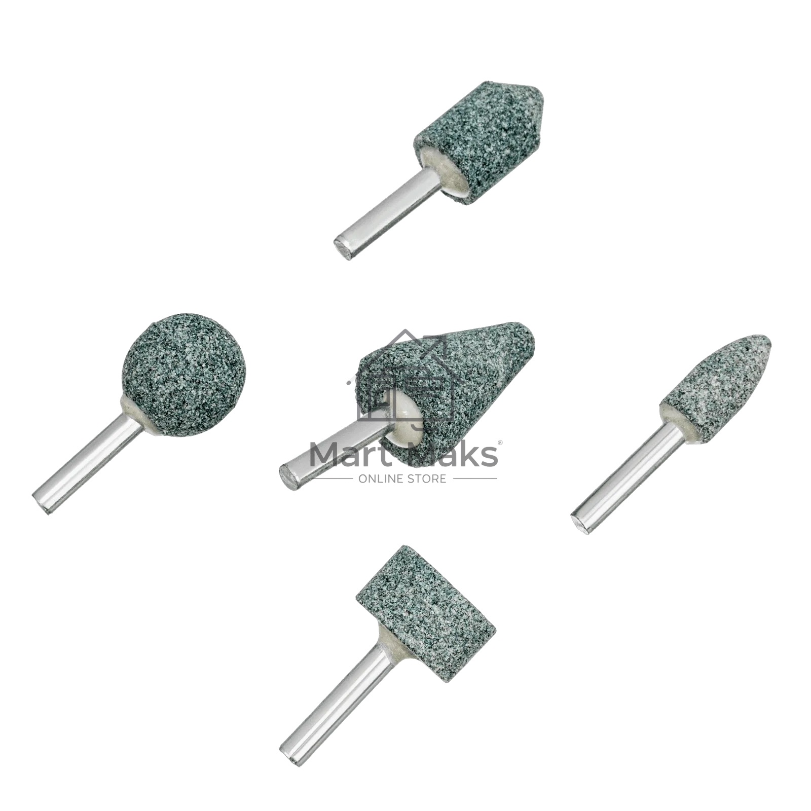 Набор шарошек Denzel абразивных для дрели (ПШМ), 63С, 5 шт.