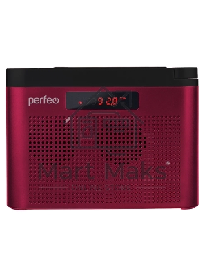 Радиоприемник Perfeo цифровой ТАЙГА FM+ 66-108МГц/ MP3/ встроенный аккум,USB/ бордовый (I70RED) PF_C4940