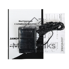 Швейная машина Janome MX 55 белый/розовый, электромеханическая, вертикальный качающийся, 15 операций, петля полуавтомат