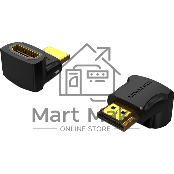 Адаптер-переходник Vention HDMI v2.0 19M/19F угол 270