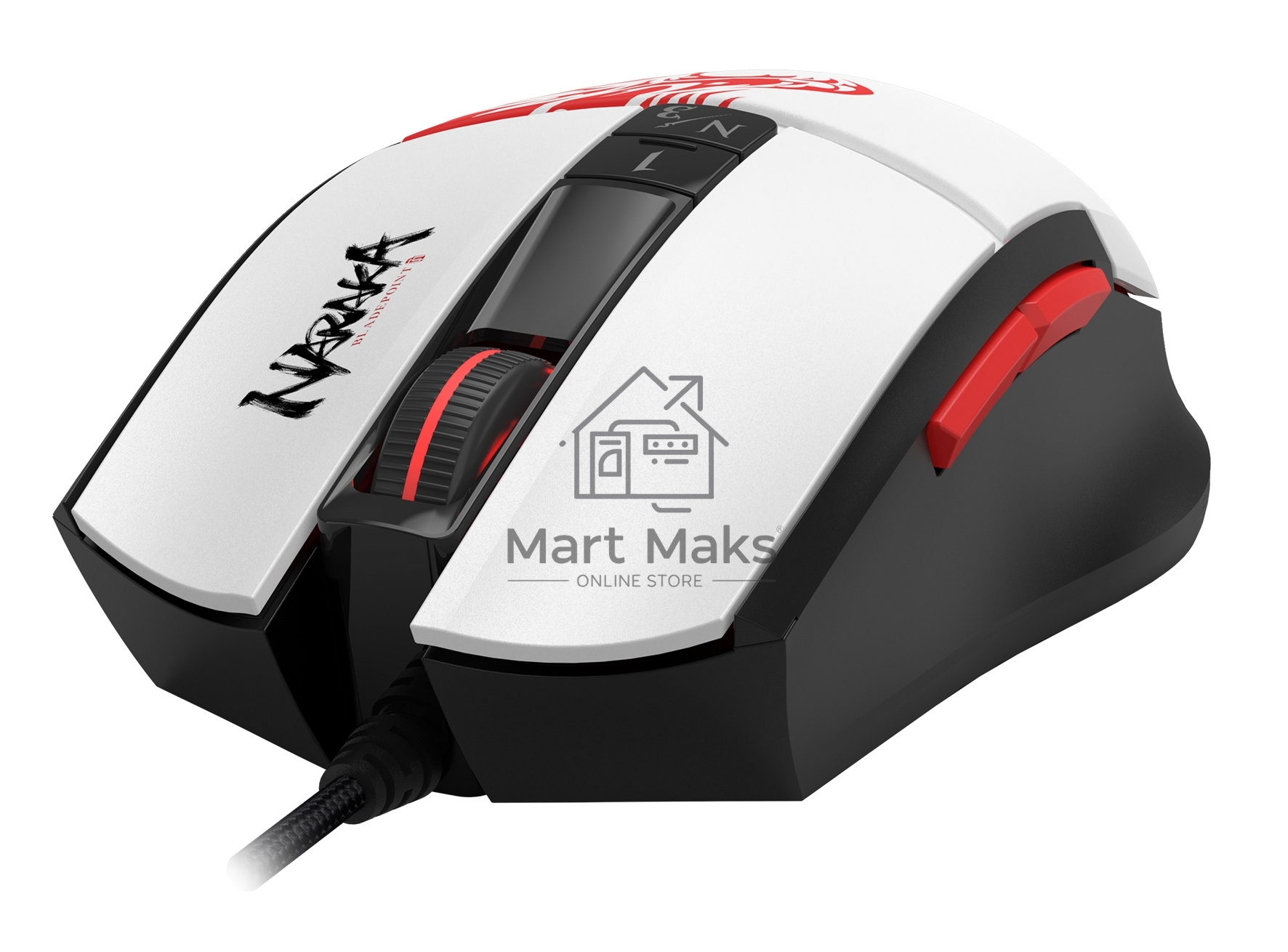Мышь проводная A4Tech Bloody L65 Max белый, 12000 dpi, USB, кнопки - 7