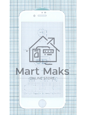 Защитное стекло 5D для Apple iPhone 7/8 белый