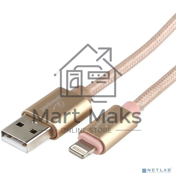 Кабель Cablexpert для Apple CC-U-APUSB02Gd-1.8M, AM/Lightning, серия Ultra, длина 1.8м, золотой, блистер