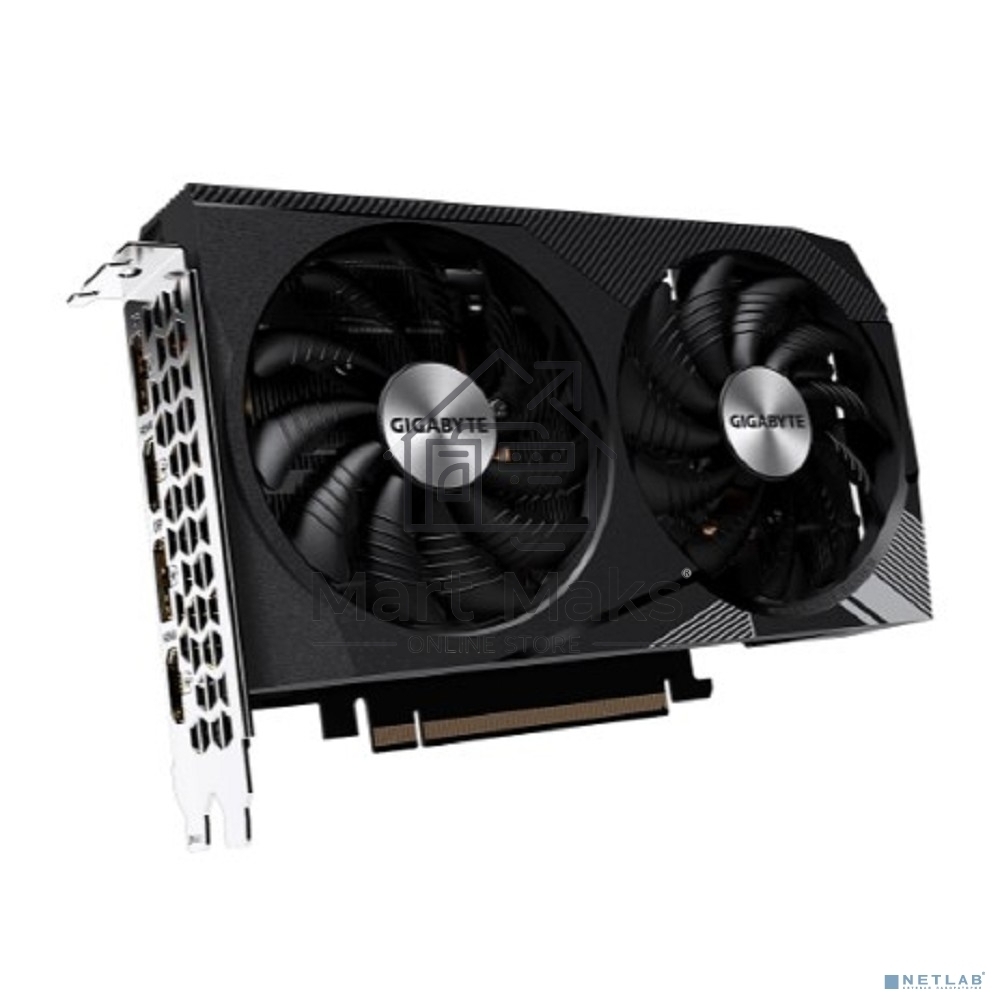 Видеокарта Gigabyte GV-N3060WF2OC-12GD (V2.0) PCIE16 12288Mb 192 GDDR6 1792/15000 HDMIx2 DPx2 HDCP Ret